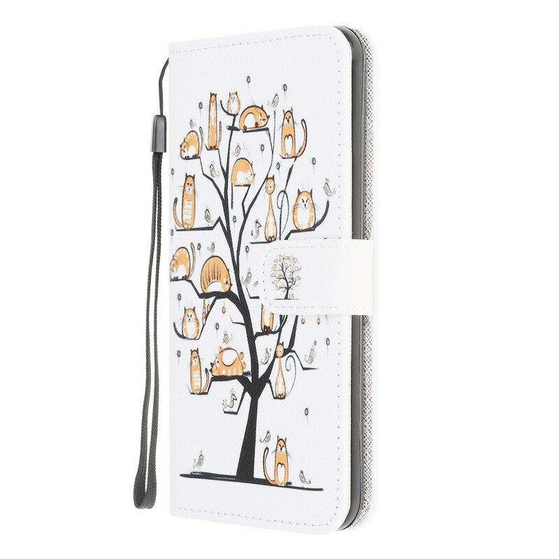 Samsung Galaxy A12 Funky Cats Strap Case