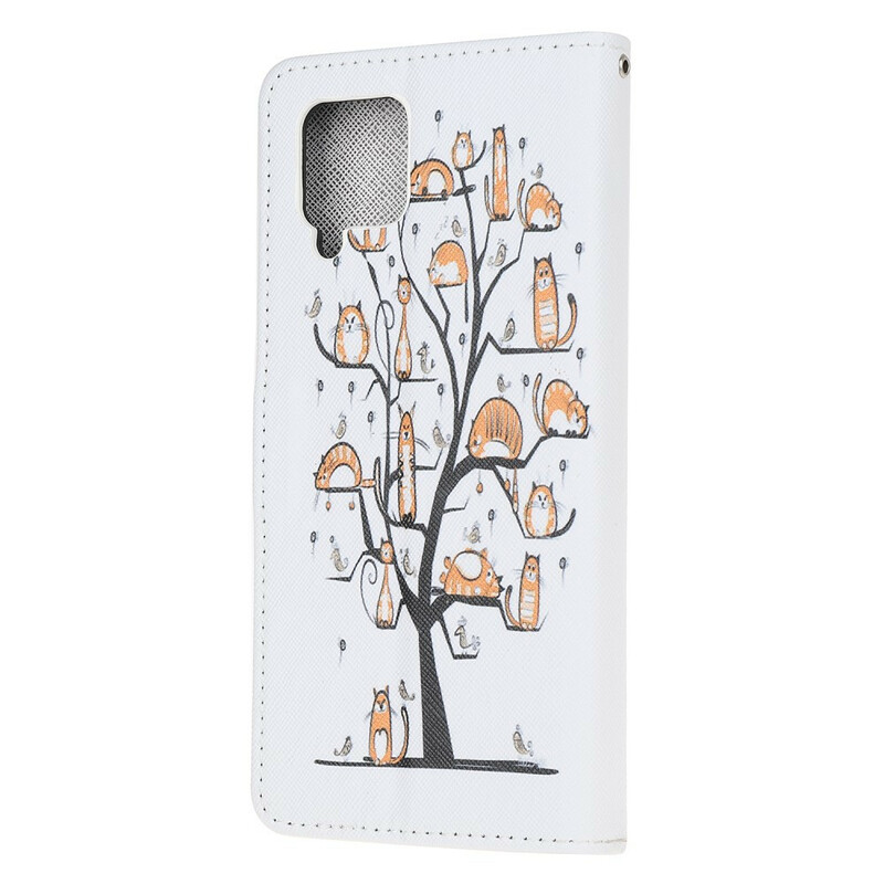 Samsung Galaxy A12 Funky Cats Strap Case