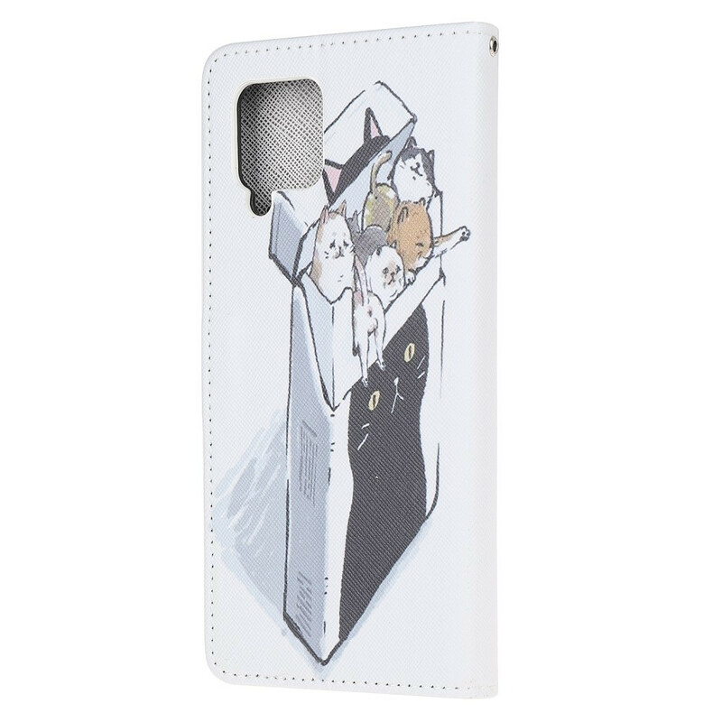Samsung Galaxy A12 Case Delivery Lanyard Cats