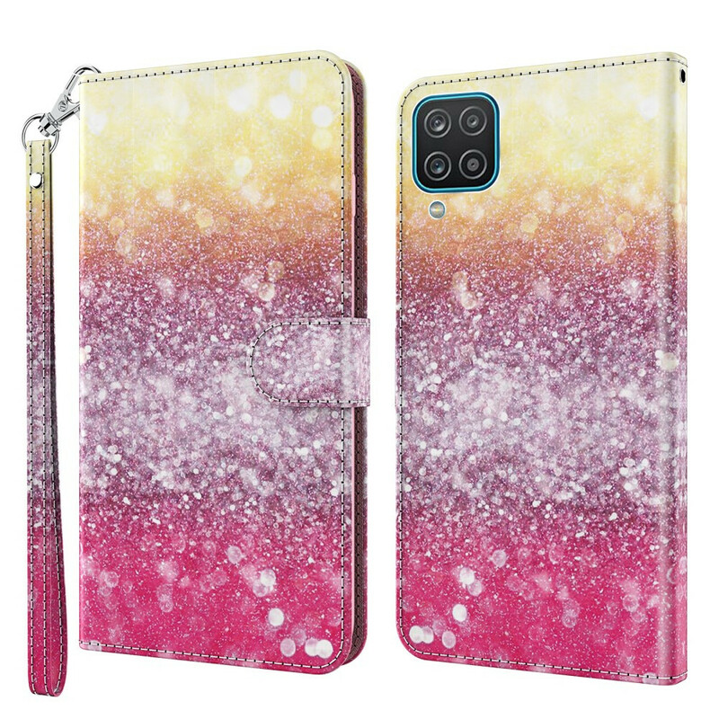 Samsung Galaxy A12 Gradient Glitter Case Magentas