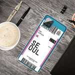 Case Samsung Galaxy A12 Boarding Pass to Seoul