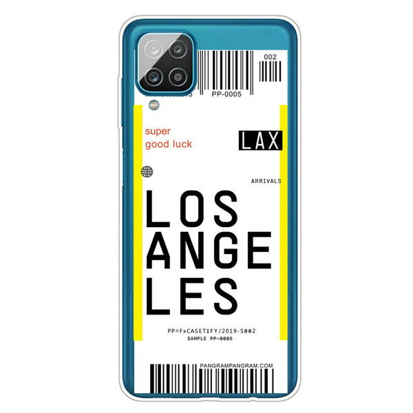 Case Samsung Galaxy A12 Boarding Pass to Los Angeles