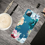Samsung Galaxy A12 Transparent Watercolor Flower Case