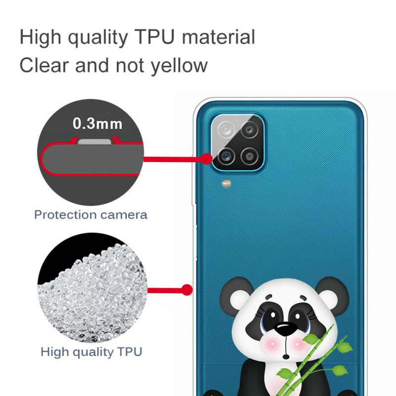 Samsung Galaxy A12 Clear Case Sad Panda