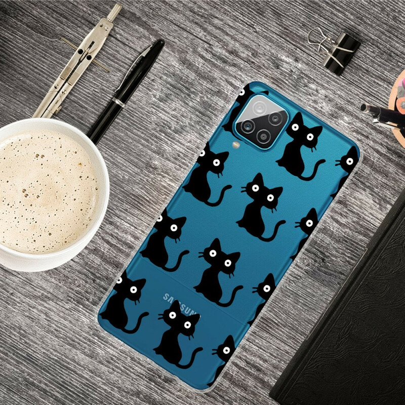 Cover Samsung Galaxy A12 Multiple Black Cats