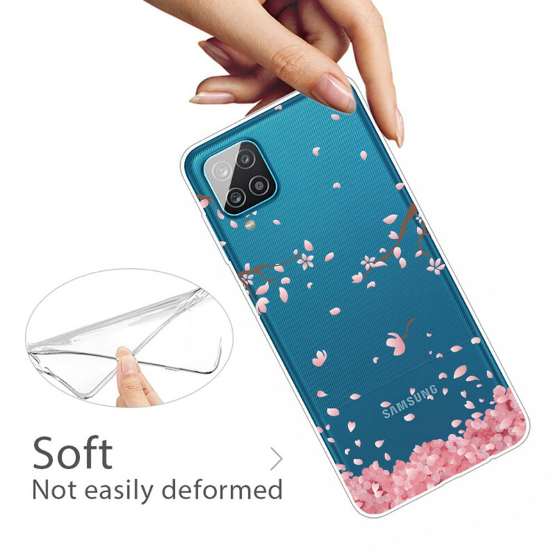 Cover Samsung Galaxy A12 Branches with Flowers