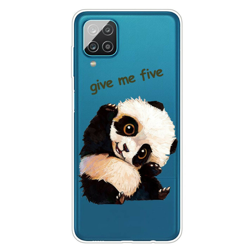 Case Samsung Galaxy A12 Transparent Panda Give Me Five