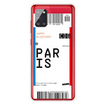 Case Samsung Galaxy A51 Boarding Pass to Paris