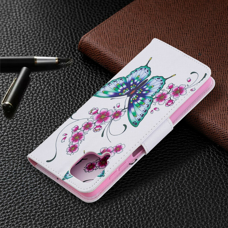 Cover Samsung Galaxy A12 Papillons Rois