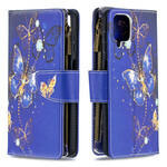 Samsung Galaxy A12 Zipped Pocket Butterflies Case