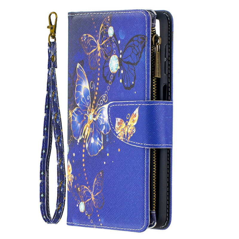 Samsung Galaxy A12 Zipped Pocket Butterflies Case
