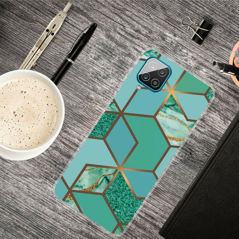 Samsung Galaxy A12 Geometric Marble Case