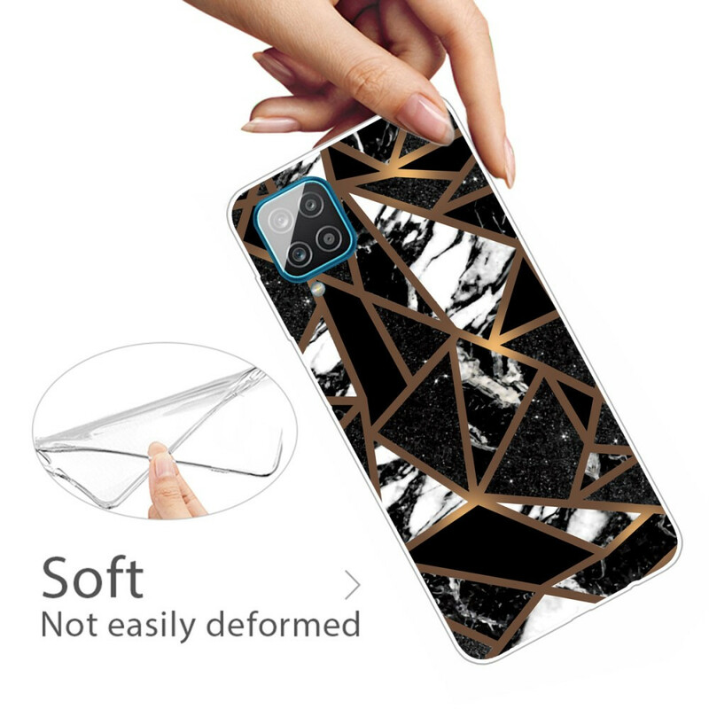 Samsung Galaxy A12 Geometric Marble Case