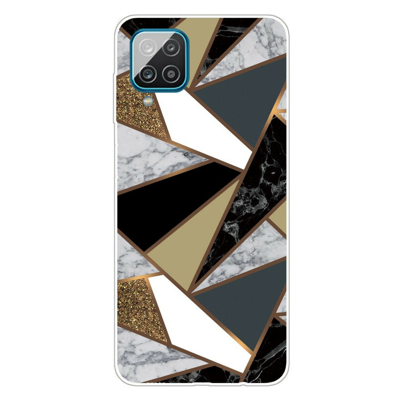 Samsung Galaxy A12 Geometric Marble Case