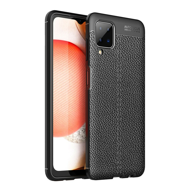 Case Samsung Galaxy A12 M12 Leather Effect Lychee Double Line Dealy 1413