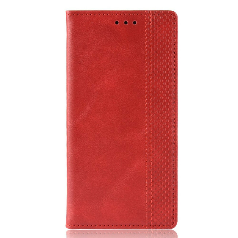 Flip Cover Samsung Galaxy A12 Effet Cuir Vintage Stylisé