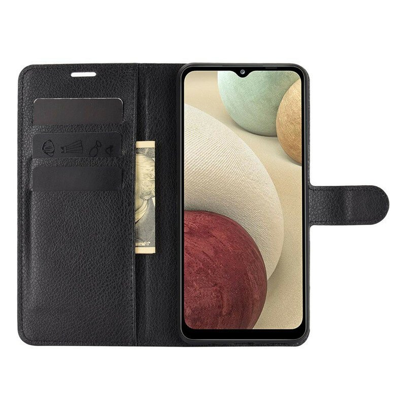Case Samsung Galaxy A12 Leatherette Classic Lychee