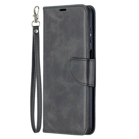 Samsung Galaxy A12 Case Smooth Oblique Flap