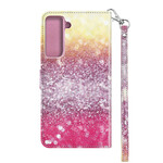 Samsung Galaxy S21 5G Magenta Glitter Case