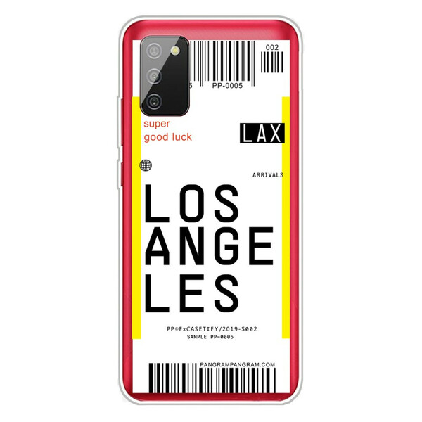 Case Samsung Galaxy A02s Boarding Pass to Los Angeles
