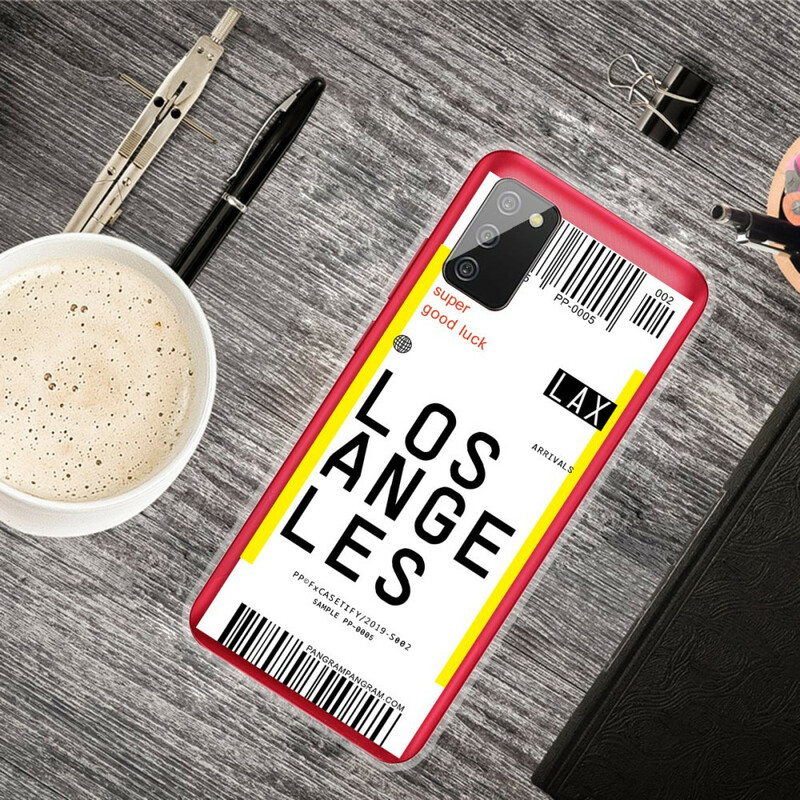 Case Samsung Galaxy A02s Boarding Pass to Los Angeles