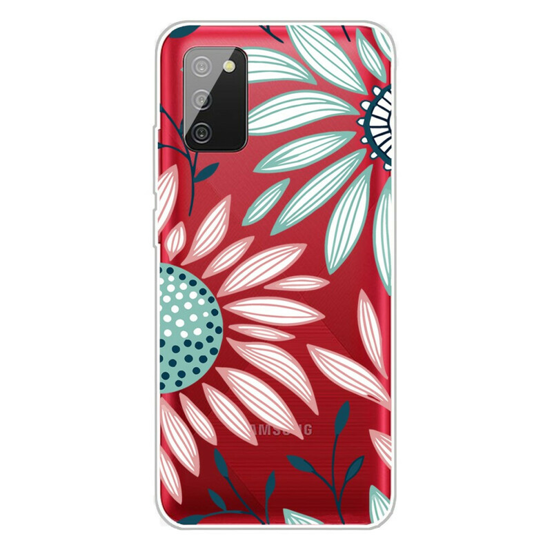 Samsung Galaxy A02s Transparent Cover Flower