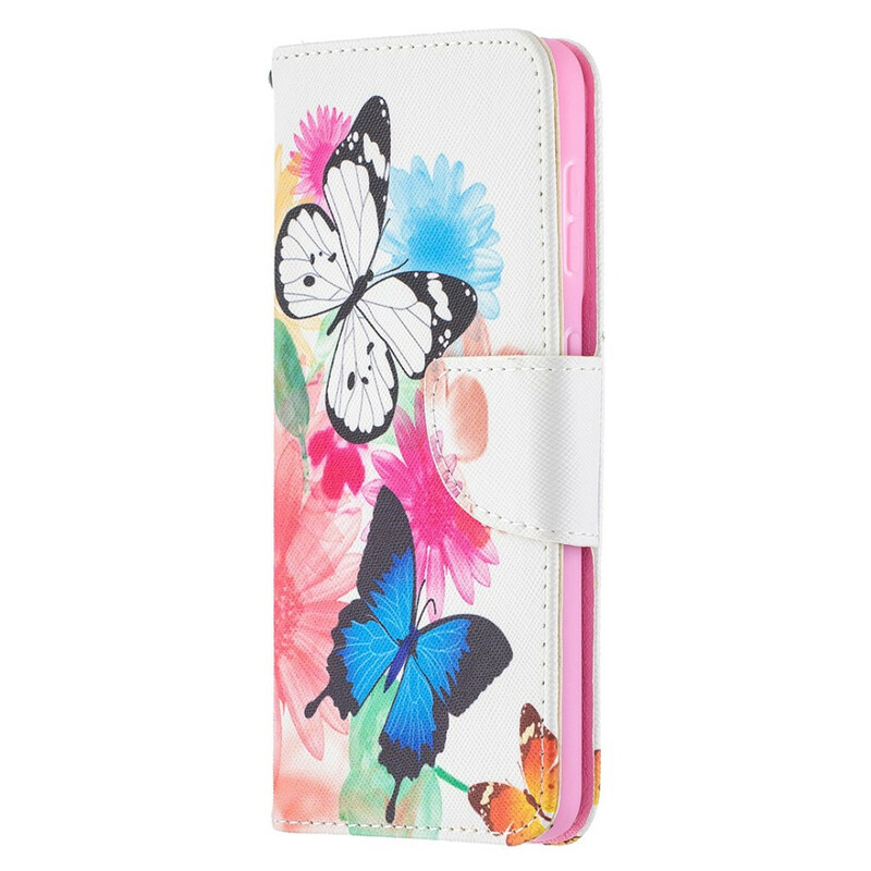 Samsung Galaxy S21 5G Case Painted Butterflies and Flowers