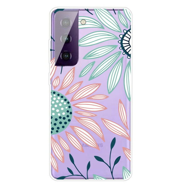 Samsung Galaxy S21 5G Transparent Case A Flower