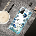 Samsung Galaxy A02s Clear Case Butterflies and Flowers Retro