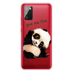 Case Samsung Galaxy A02s Transparent Panda Give Me Five
