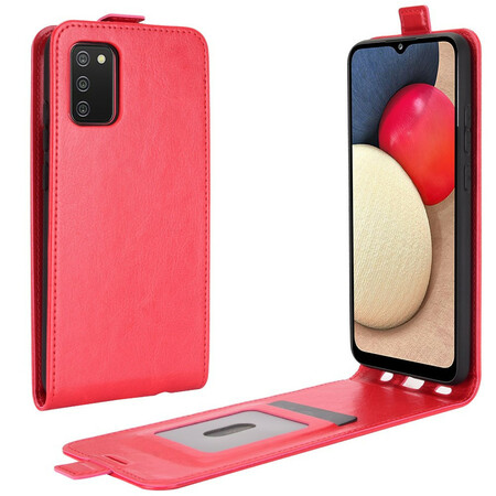 Cover Samsung Galaxy A02s Rabat Vertical Effet Cuir