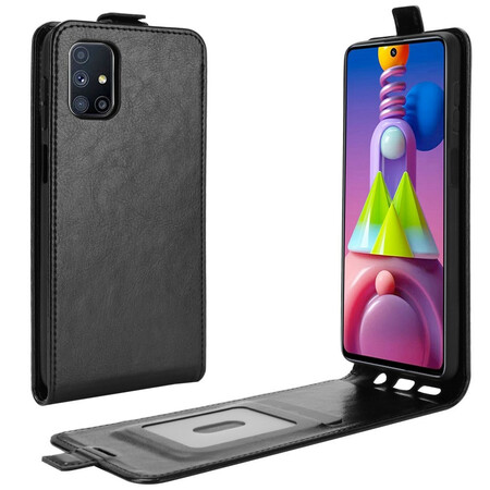 Cover Samsung Galaxy M51 Rabat Vertical Effet Cuir