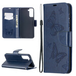 Samsung Galaxy S21 Plus 5G Case Butterflies and Oblique Flap