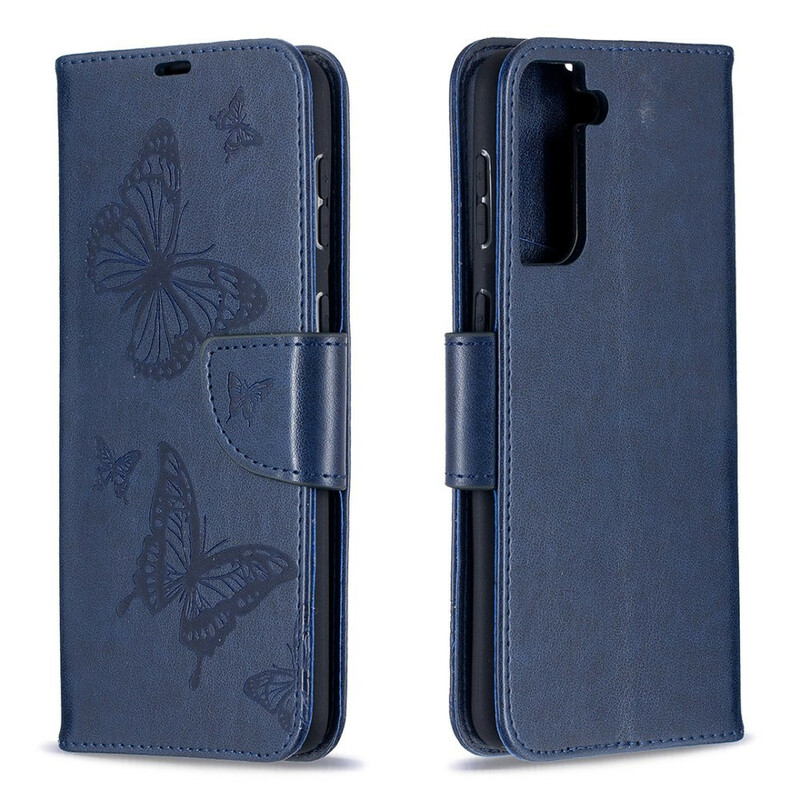 Samsung Galaxy S21 Plus 5G Case Butterflies and Oblique Flap