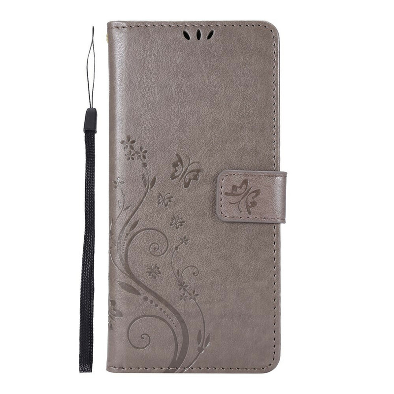 Samsung Galaxy M51 Butterflies And Flowers Strap Case