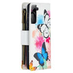 Samsung Galaxy S21 Plus 5G Zipped Pocket Butterflies Case