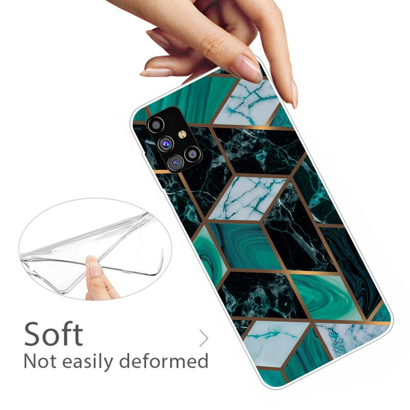 Samsung Galaxy M51 Geometric Marble Case