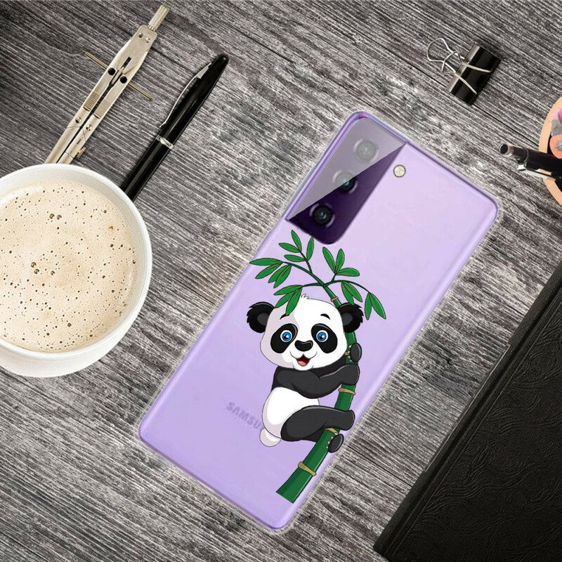 Samsung Galaxy S21 5G Panda Case On Bamboo