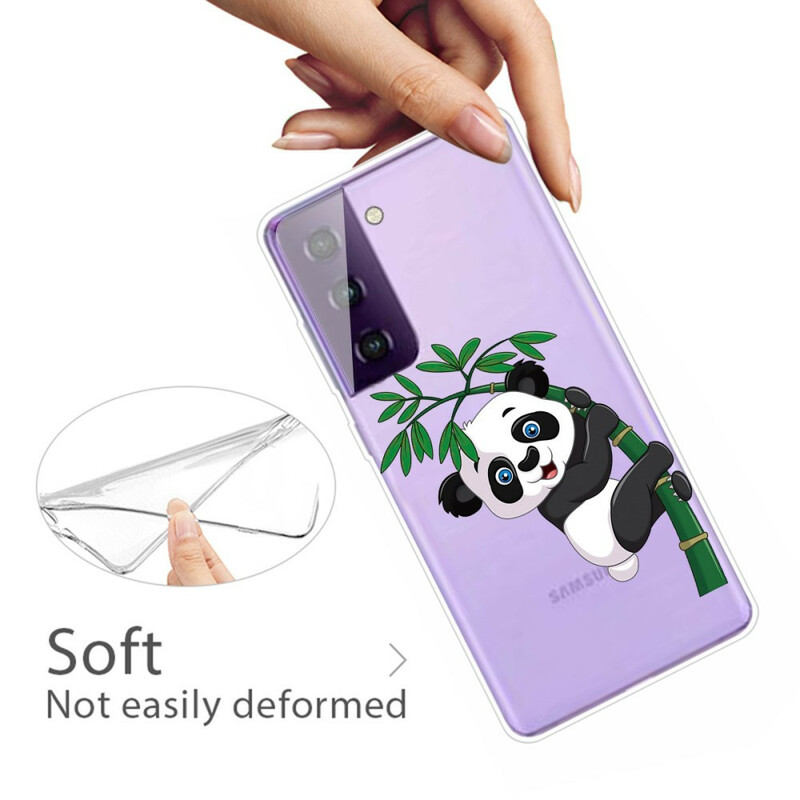 Samsung Galaxy S21 5G Panda Case On Bamboo