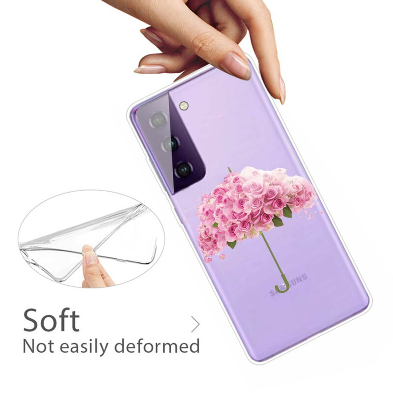 Cover Samsung Galaxy S21 5G Umbrella in Pink