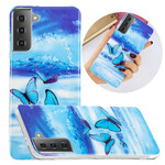 Samsung Galaxy S21 5G Series Butterflies Fluorescent Case