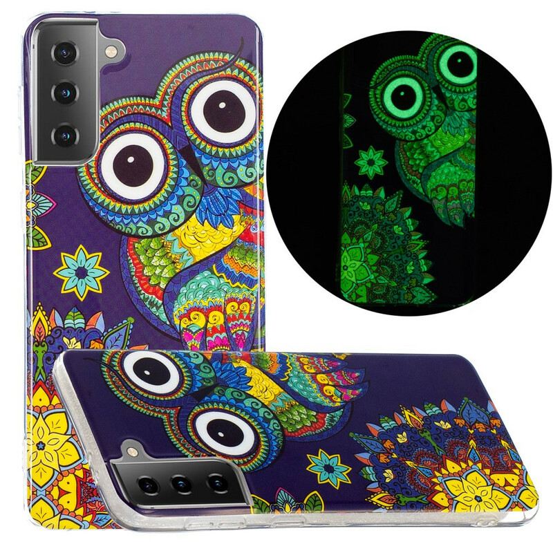 Samsung Galaxy S21 5G Hibou Mandala Fluorescent Case
