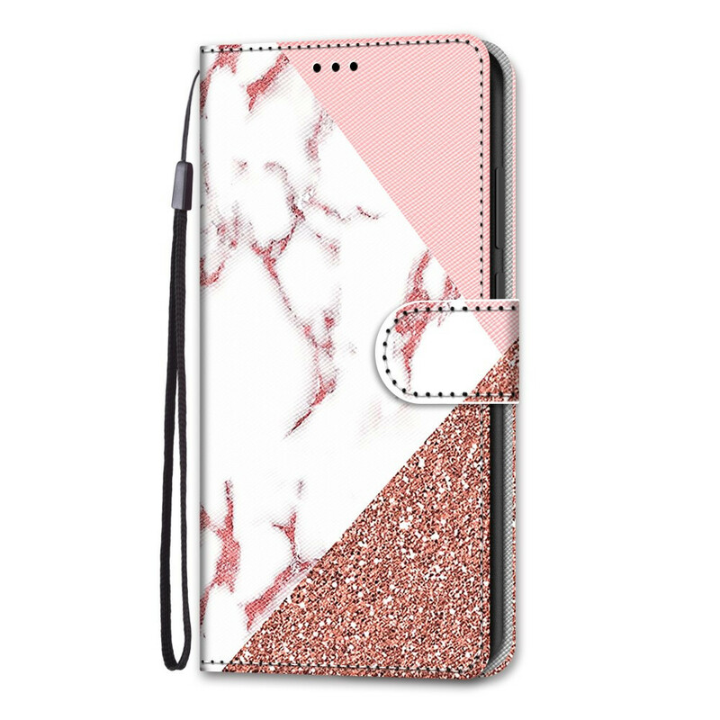 Samsung Galaxy S21 5G Triangle Marble Glitter Case