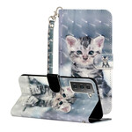 Samsung Galaxy S21 5G Kitten Light Lanyard Case