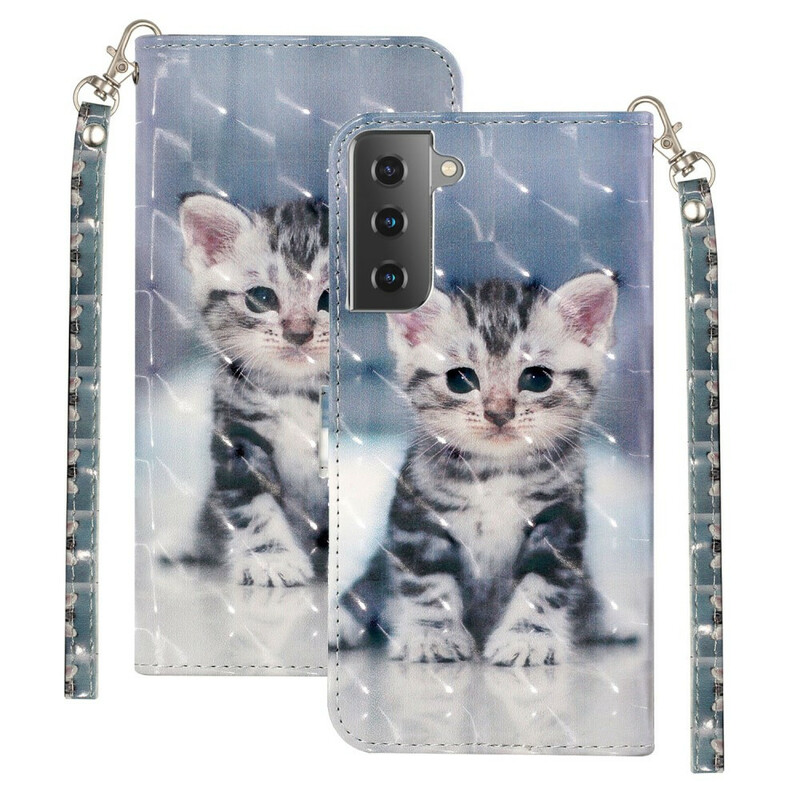 Samsung Galaxy S21 5G Kitten Light Lanyard Case