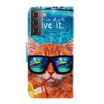 Samsung Galaxy S21 5G Cat Live It Strap Case