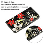 Case Samsung Galaxy S21 5G Colored Flowers with Strap