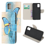 Samsung Galaxy A52 5G Butterfly Case Blue and Yellow