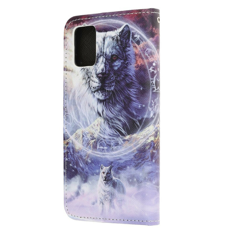 Samsung Galaxy A52 5G Winter Wolf Case with Strap