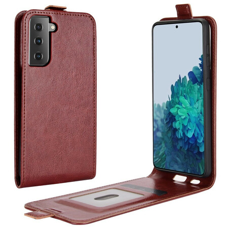 Cover Samsung Galaxy S21 5G Rabat Vertical Effet Cuir